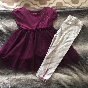 Girls 4T dress with leggings set